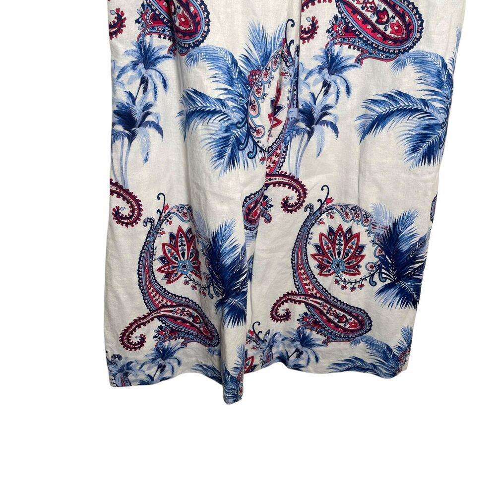 Tommy Bahama Dress Women's Medium V-Neck Sleeveless Paisley Career Shift - Picture 3 of 8